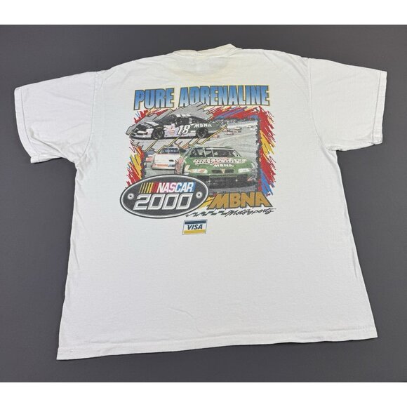 Rare Vintage Y2K Nascar MBNA Motorsports Car Racing Pure Adrenaline Promo Shirt - Picture 1 of 9